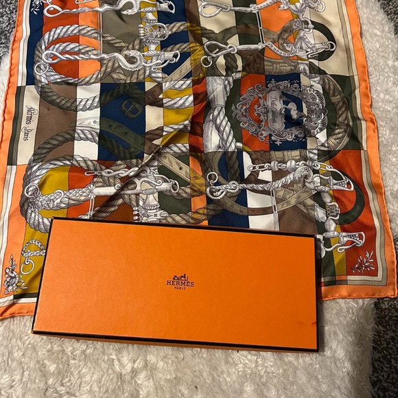 Hermes Accessories - Hermes Women's Orange Scarf-wraps